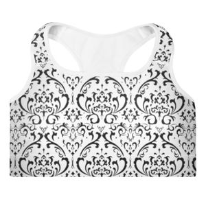 ❤ Bena & Eva Padded Sports Bra - Pattern White